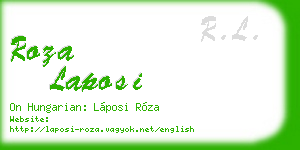 roza laposi business card