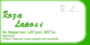 roza laposi business card